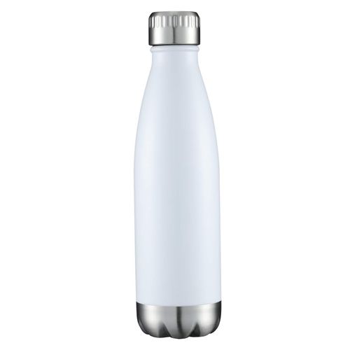 HASLE OUTFITTERS 17oz Stainless Steel Water Bottles, Vacuum Insulated Water Bottles Double Walled Powder Coated Reusable Metal Sports Water Bottles Keep Drinks Hot and Cold, White, 1Pack