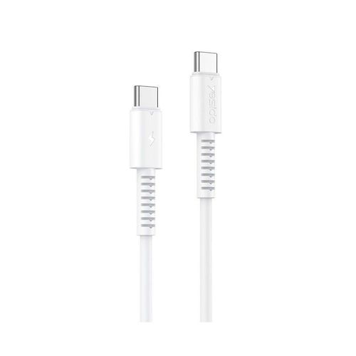 كابل شحن ونقل بيانات يو إس بي إلى تايب سي 60 وات بطول 1 متر CA154 أبيض