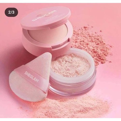 InstaReady Double Makeup Setting Powder for Face and Under Eyes - Bubblegum