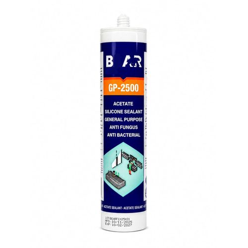 Silicone Sealant Acetate 280ml Waterproof Anti Fungus Anti Bacterial Multi Purpose Adhesive for Kitchen Bathroom Glass Aluminum Doors Windows (Clear)