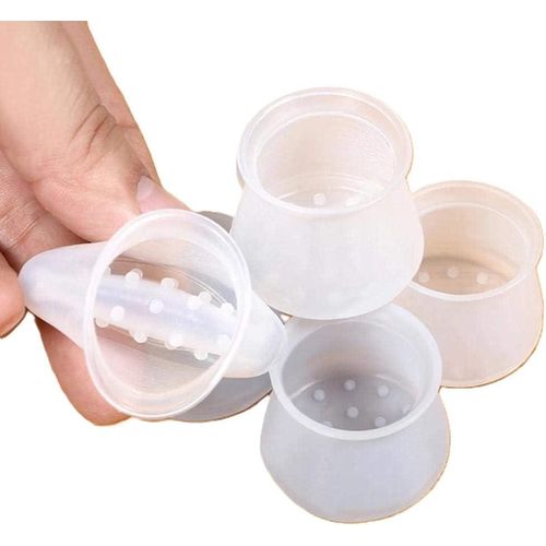 Silicone Furniture Leg Protectors Set of 4, Chair and Table Feet Covers for Floor Protection, Anti Noise Non Slip Caps for Hardwood Tile and Laminate Floors