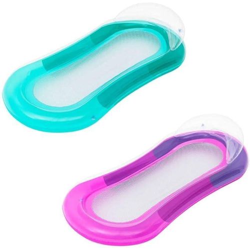 Water Floating Hammock, Inflatable Swimming Aqua Sun Lounger Pool Float, Swimming Pool Air Bed Beach Water Sofa Summer Outdoor Ocean Lake for Adults