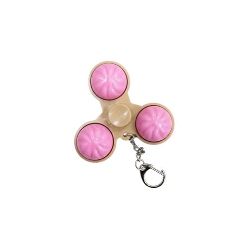 Push Button Fidget Toy Keychain Bun Shape Sensory Stress Relief Toy for Adults and Adultss Portable Handheld Clicker