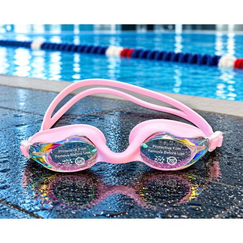 swimming goggles for training with anti-fog mirror lenses + UV protection – comfortable silicone for adults