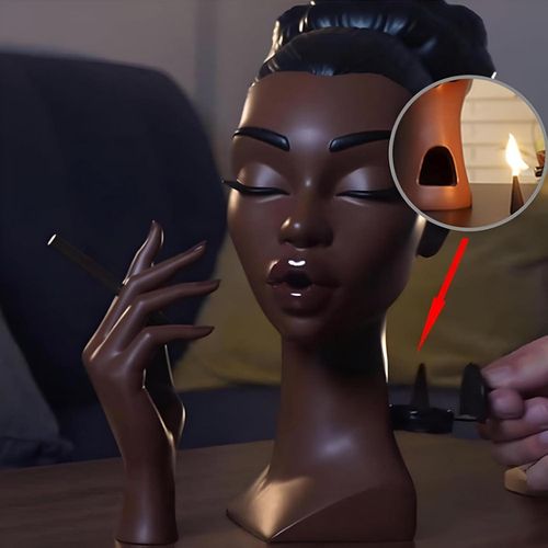 حامل بخور معطر - تصميم أنيق مع صينية رماد قابلة للفصل للاستخدام في المنزل اليوغا والجيم