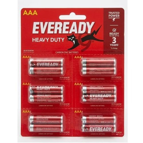 Battery Size AAA , Carbon Zinc Battery, Volt 1.5, 12 Count