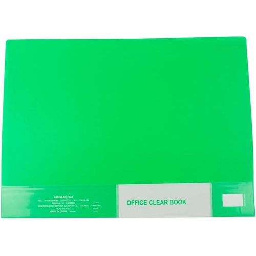 AK60A Plastic Document Book 60 Pockets A4 Size - Green