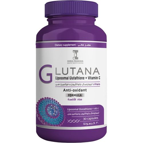 Glutana Glutathione + Vitamin C Glow Skin Anti-oxidant & Complexion Enhancer Anti-Dullness & Hydration Support 30 Cap