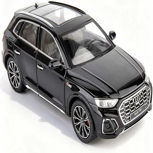 124 Scale Audi Q5 SUV Model Car Zinc Alloy Pull Back Toy car with Sound and Light for Kids Boy Girl GiftBlack