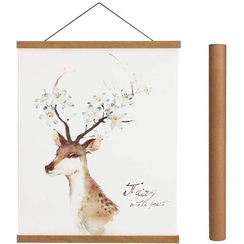 Artmag Magnetic Poster Hanging Frame - Natural Wood 20 x24 Inch,
