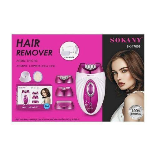 SK-17009 3-in-1 Professional Women's Grooming Kit - Hair Remover for Body, Armpit, Ear, and Dead Skin