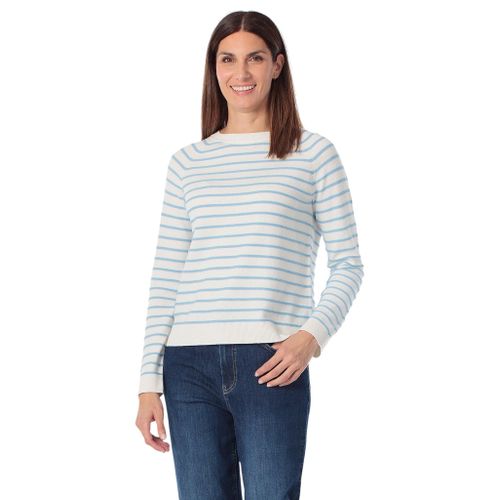 Striped cotton knit sweater