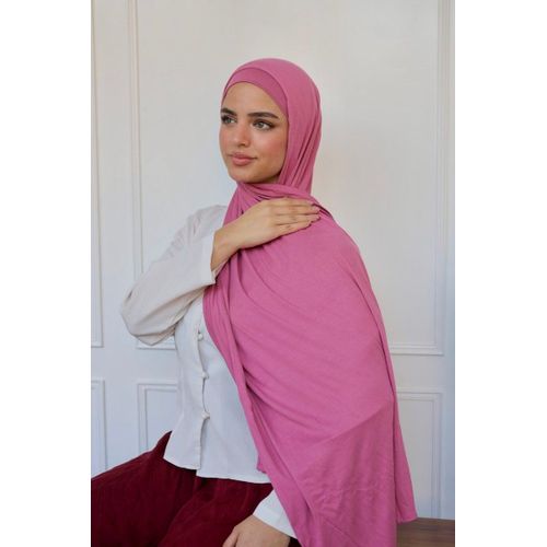 Premium Lycra Hijab Scarf for Women - Elegant Rose Color