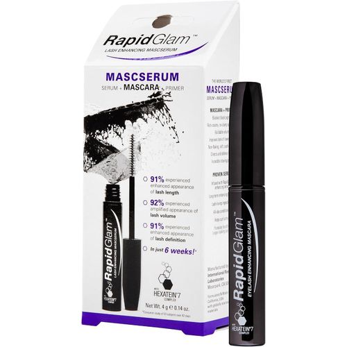 RapidGlam Eyelash Enhancing Mascserum, a Eyelash Primer, Serum and Mascara in One, for an Enhanced Appearance of Lash Definition, Volume and Length, 4g