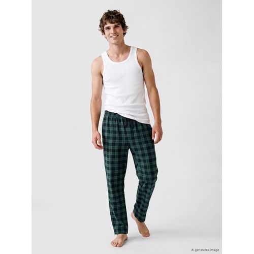 Regular Fit Plaid Men's Pyjamas Bottom