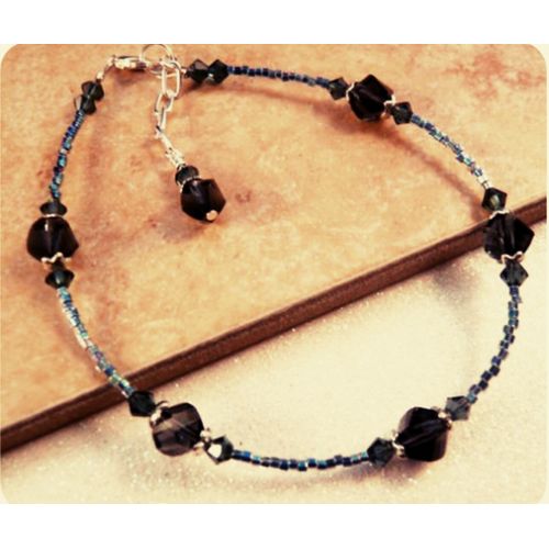 خلخال اسود كريستال