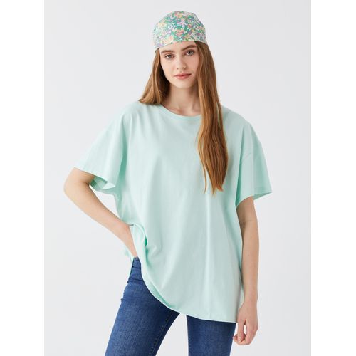 Crew Neck Straight Short Sleeve Oversize Women's T-Shirt