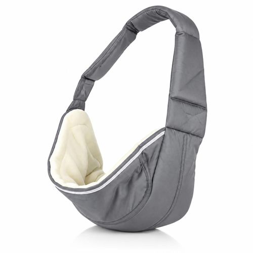 Aiiebao 8807 Padded Baby Sling Carrier with Deep Pouch and Adjustable Wide Shoulder Strap for Newborns – Gray