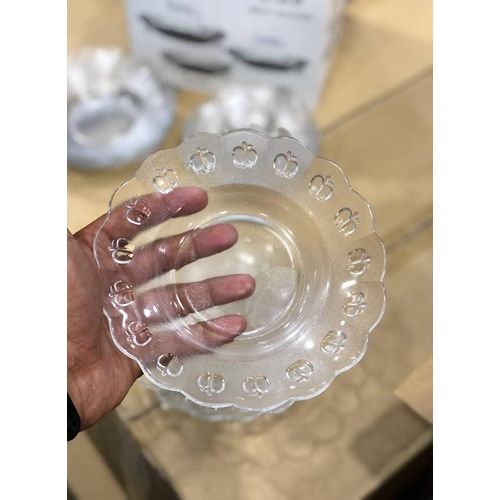 serving dish set 16 cm glass clear number of pieces 18