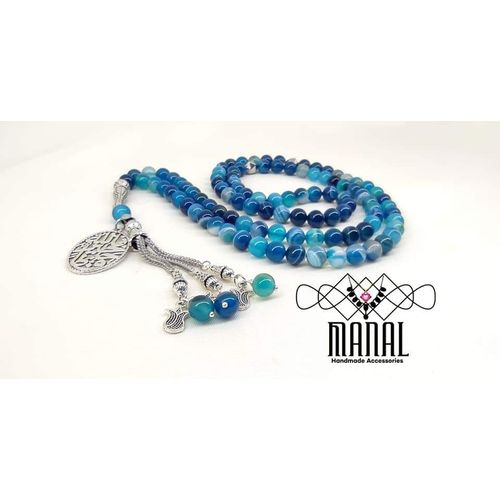 Rosary Made Of 99 Beads Of High-quality Sulaimani Agate