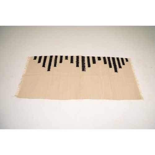 handmade cotton threads rug -off white -195X95cm