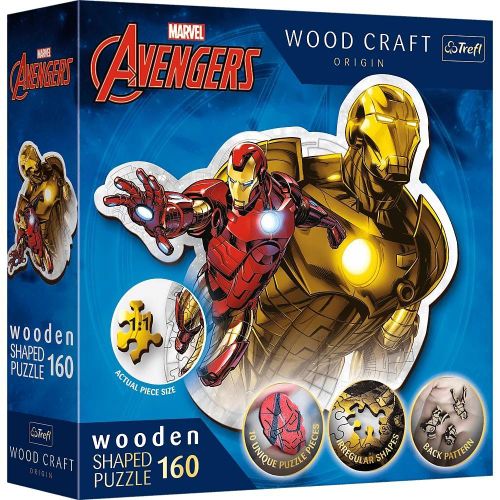 Marvel Avengers Brave Iron Man Wooden Shaped Puzzle 160 Pieces - 20183