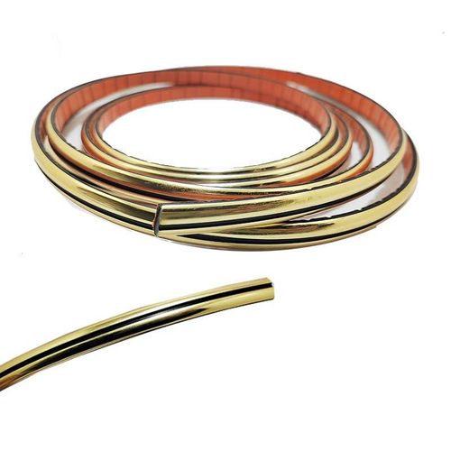 Chrome self-adhesive car trim strip, side bumper, window and door scratch-resistant (gold black line, length 3m width 1cm)- from Rana store
