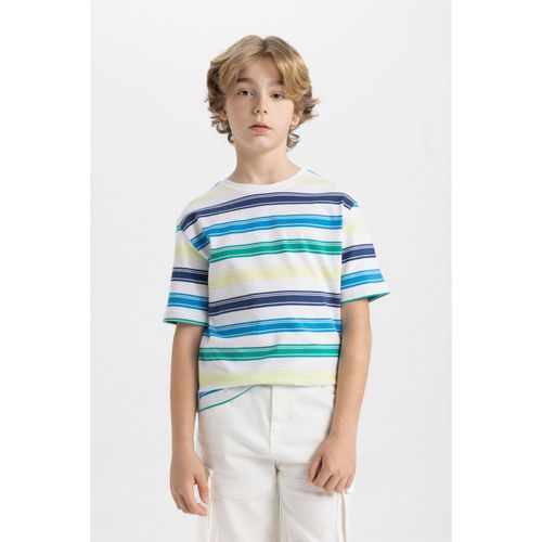 Knitted Short Sleeve T-Shirt - White