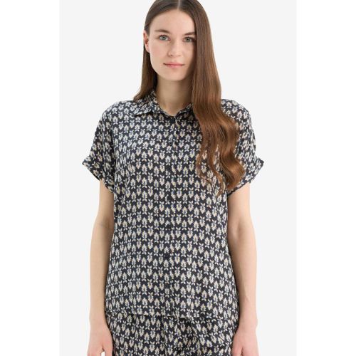 Woman Regular Fit Short Sleeve Shirt - NAVY