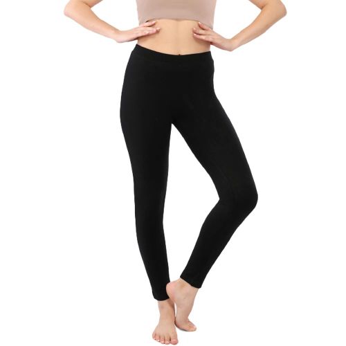 Cotton Leggings Pants for Women- Black