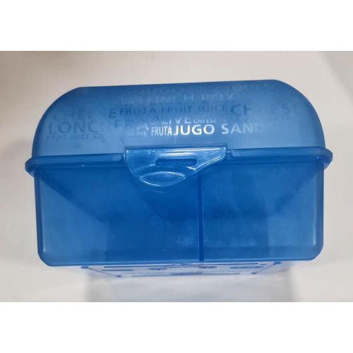 Take away lunch box blue color two levels bpa free made in Turkey