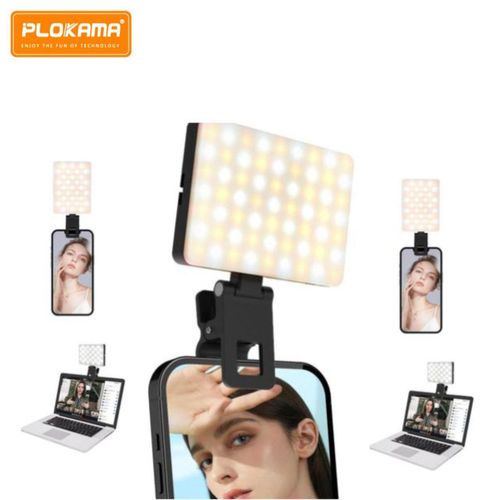 Selfie Lighting Model 160U Professional LED Lighting with Clip for Phone, Camera, and Laptop – Black