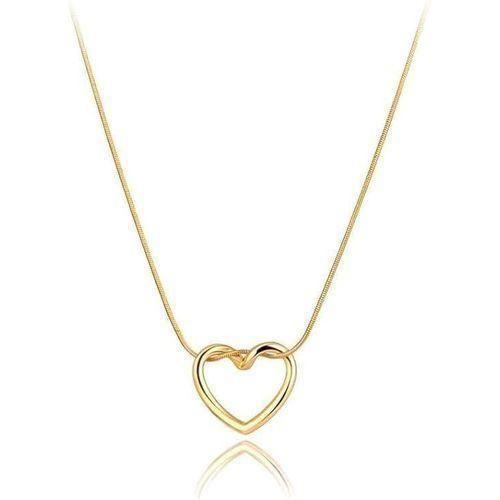 ECIF Women's Gold Plated Stainless Steel Necklace – Stylish Design Rust and Water Resistant - Suitable for Girls and Ladies – Perfect Gift