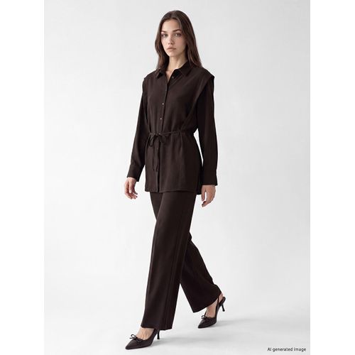 Regular Fit Wide Leg Women's Trousers
