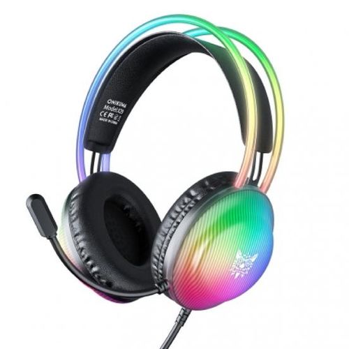 X29 Gaming Headset, Wired PC Headphones with Microphone, RGB Lighting