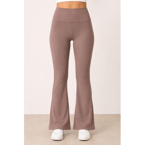 Women's High-Waist Flared Leggings Brown