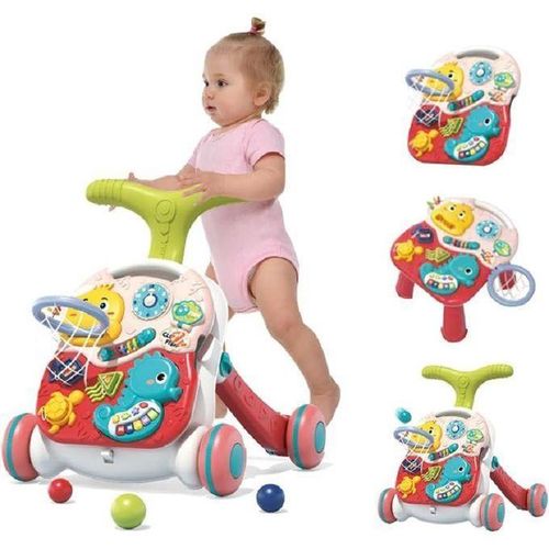 tiibaby Musical Stroller 3 In1 Walker, Game Table And Game Board