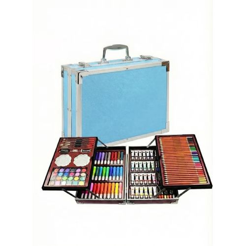 NEW 145 PCS Art Supplies Drawing Painting Unicorn Art Set for Kids Girls Boys Teens, Wooden Case Coloring Art Kit Drawing Art Supplies Case, Markers Crayon Colour Pencils for Artists Kids
