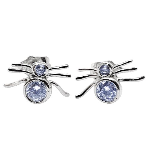 18K White Gold Plated Zircon Studs Silver Stud Earrings for Women -pro-0222