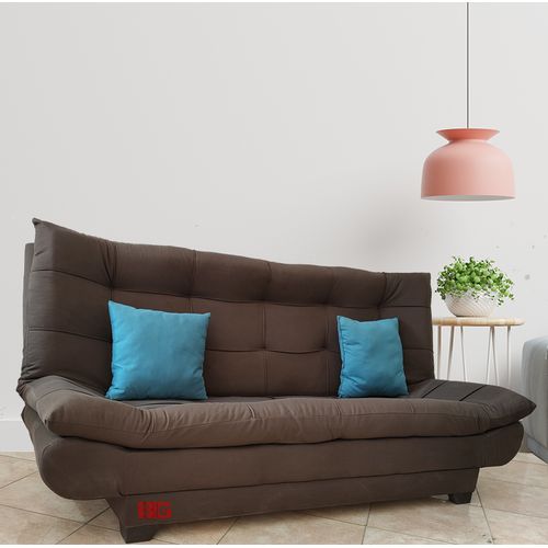 أريكة سرير كلاسيكية كبيرة من بيج - بني