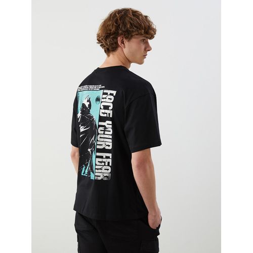 Crew Neck Batman Printed Jersey Men's T-Shirt