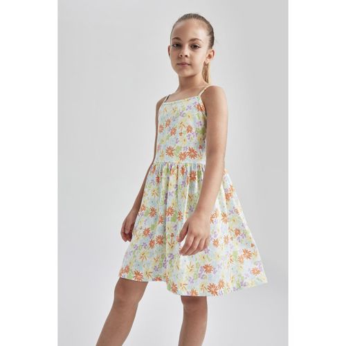 Girl Regular Fit Knitted Dress - Yellow