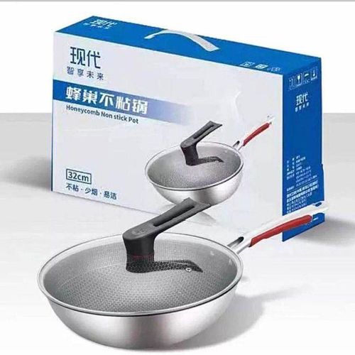 Non-stick deep frying pan with a heat-resistant glass lid – a versatile pan featuring a heat-resistant handle for healthy cooking, made from hygienic stainless steel that is resistant to rust and peeling (32 cm).