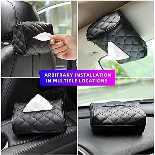 Car Tissue Holder – Hanging Car Tissue Dispenser for Seat Headrest – Versatile Car Tissue Holder