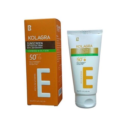 sunscreen Dry Touch Gel CREAM with antioxidants for combined &oily skin 50 spf and Rich vitamin E 50ml