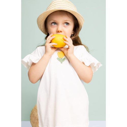 Knitted Short Sleeve T-Shirt - Ecru