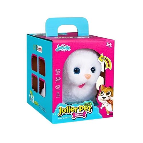 Mini Plush Pet Interactive White Cat - MC-1073