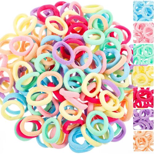 Pack of 150 Girls Small Hair Bobbles Braid Bobbles Girls Mini Seamless Hair Bands Elastic for Toddlers Baby