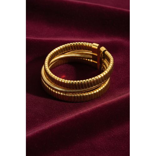 Elegant Multi-Layered Gold Bracelet