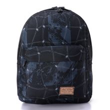 Printed Dark Grey &amp; Black Casual Backpack